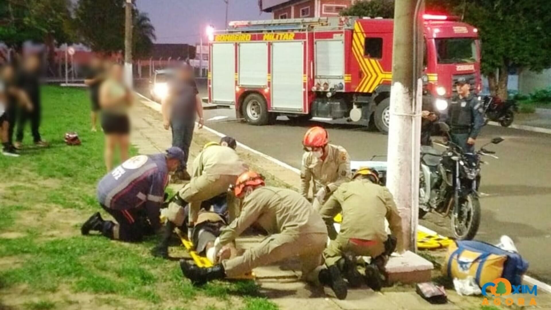 Imagem de compartilhamento para o artigo Acidente com motocicleta deixa dois feridos no centro de Coxim da MS Todo dia